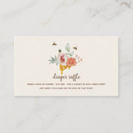 Cartão De Informações Fralda Raffle Sweet Como Bebê Chá de fraldas De Me