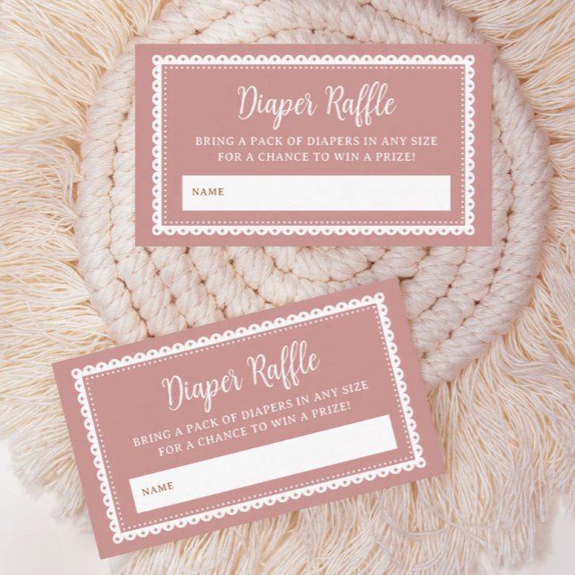 Cartão De Informações Fralda rosa Cielito Lindo Raffle (Criador carregado)