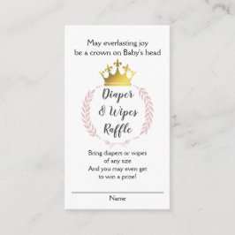 Cartão De Informações Fralda Rosa Esfregada WIPES RAFFFLE Christian