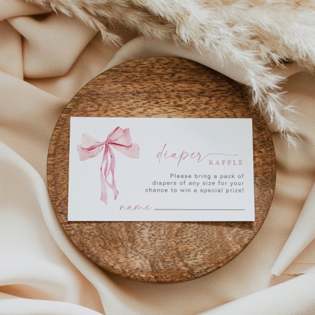 Cartão De Informações Fralda Rosa Raffle Inserir Solicitação Rapariga (Criador carregado)