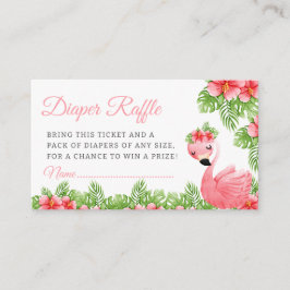 Cartão De Informações Fralda rosa-rosa Tropical Raffle