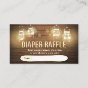 Cartão De Informações Fralda russa Raffle Card Madeira ilumina frascos e