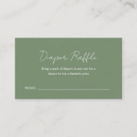 Fralda Simples Raffle Sage Green Chá de fraldas