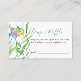 Cartão De Informações Fralda Tema Tropical Raffle Invent