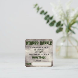 Cartão De Informações Frankenstein Fralda Raffle