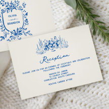 French Blue Whimsical Wedding Reception 