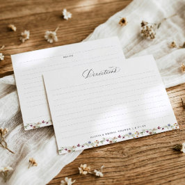 Cartão De Informações French Wildflowers Botanical Bridal Shower Recipe