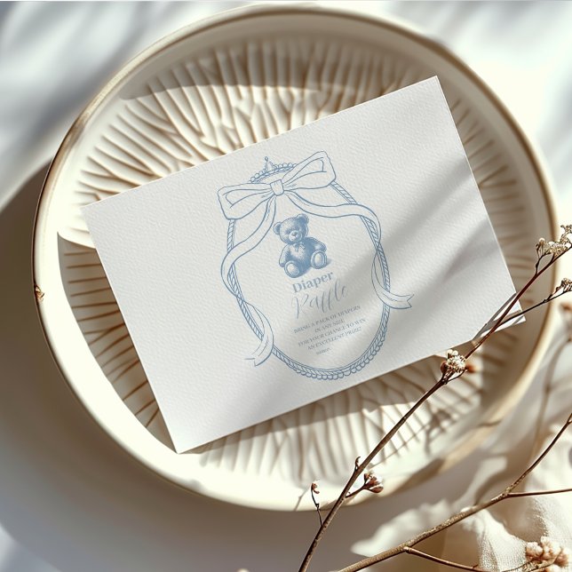 Cartão De Informações Frente de Urso de Teddy Justo Raffle (Criador carregado)