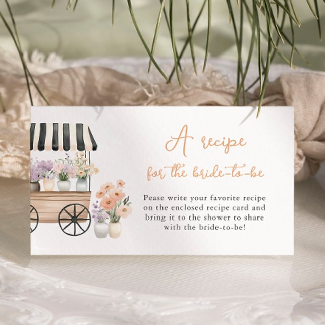 Cartão De Informações Fresco da Receita do Mercado para a Noiva (Criador carregado)