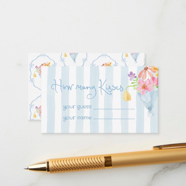 Cartão De Informações Fresco do mercado Quantos beijos (Frente/Verso In Situ)