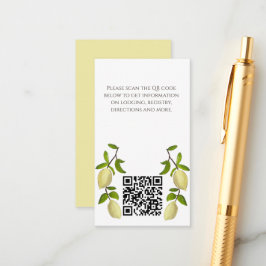 Cartão De Informações Fresh Citrus Painted Lemons Mediterranean