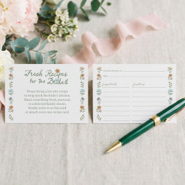 Cartão De Informações Fresh Off the Market Fresh Recipe For The Bride