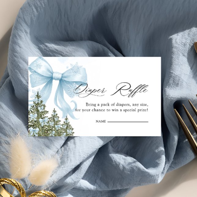 Cartão De Informações Frio Fora do inverno Fralda azul-Arco Raffle (Criador carregado)