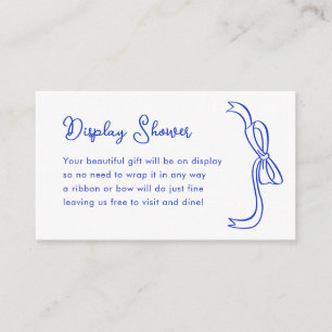 Cartão De Informações Friso Chá azul francês Inserir