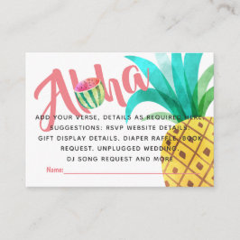 Cartão De Informações Fruity Tropical Detalhes do Chá Inserir - Redação