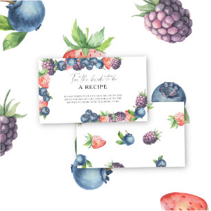 Cartão De Informações Frutas doces - Receita para a noiva