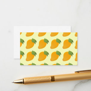 Cartão De Informações Frutas Tropicais Mango Caribe Verão