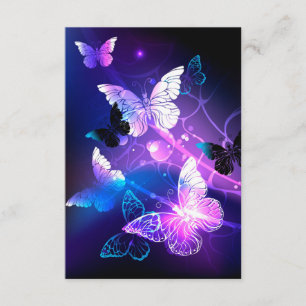 Cartão De Informações Fundo com Borboletas Noturnas