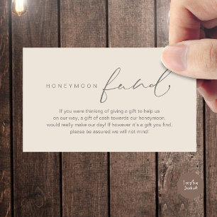 Cartão De Informações Fundo Honeymoon, Casamento Romântico Moderno