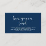 Cartão De Informações Fundo Honeymoon de Casamento, Moderno Mínimo<br><div class="desc">Este é o Cartão de Enclosure,  fundo de lua de mel de Casamento,  no tema moderno e mínimo do design limpo,  no tema Marinho Blue. Você pode mudar as cores da fonte e adicionar os detalhes de seu desejo na lua de mel. #TeeshaDerrick</div>