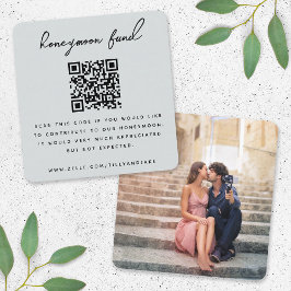 Cartão De Informações Fundo Honeymoon | Registro de Casamento de Fotos d