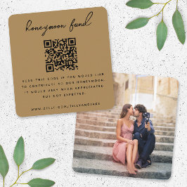 Cartão De Informações Fundo Honeymoon | Registro de Casamento do Código 
