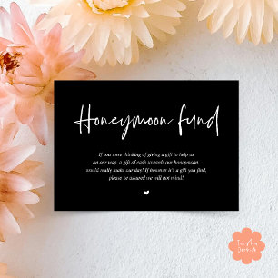 Cartão De Informações Fundo Honeymoon Wish Cash