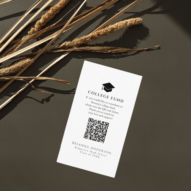 Cartão De Informações Fundo mínimo da Faculdade de Bonés de formatura (Criador carregado)