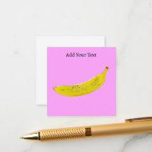 Fundo Rosa pop Art Banana Personalizado