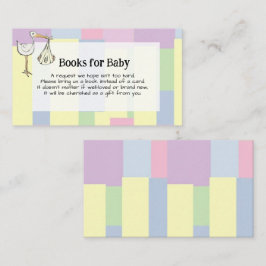 Cartão De Informações Funky Cubism Handwritten Books for Baby