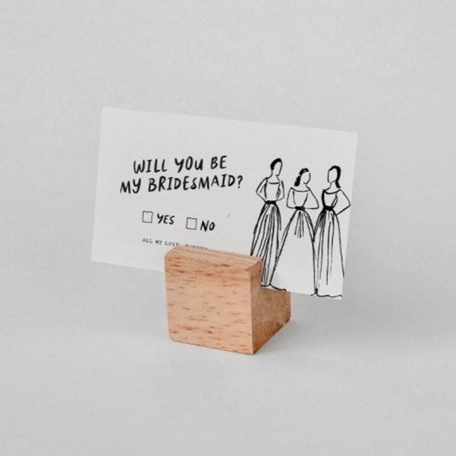 Cartão De Informações Funky Retro | Você Será Minha Dama de Honra? (Criador carregado)