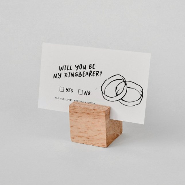 Cartão De Informações Funky Retro | Você Vai Ser O Meu Ringbearer? (Criador carregado)