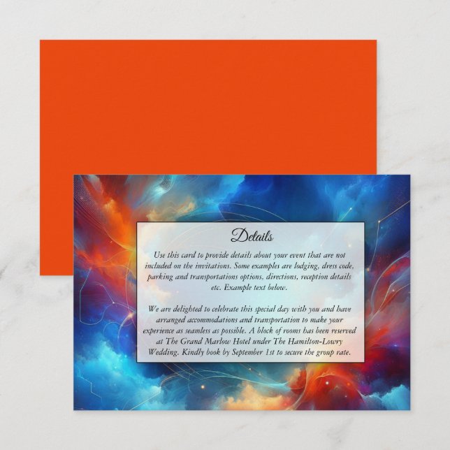 Cartão De Informações Fusão de Fogo e Casamento de Gelo (Frente/Verso)