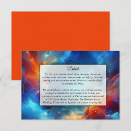 Cartão De Informações Fusão de Fogo e Casamento de Gelo