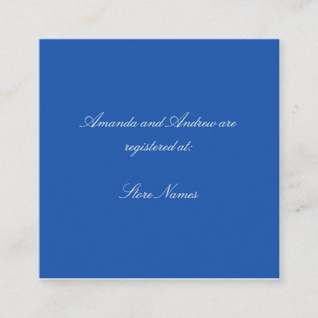 Cartão De Informações Gabinete de Chá de panela de Chinoiserie Azul e Br (Frente)