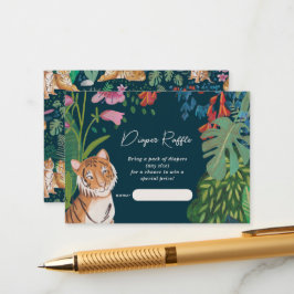 Cartão De Informações Gabinete de Raffle da Fralda de Chá de fraldas Saf