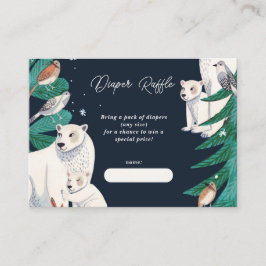 Cartão De Informações Gabinete de Raffle de Fralda de Urso Polar