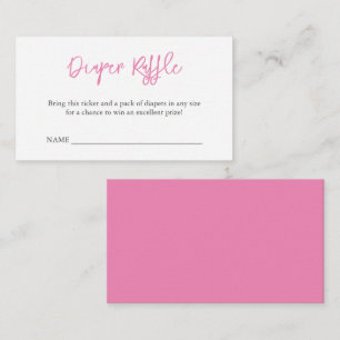 Cartão De Informações Gabinete de Raffle de Fralda Simples
