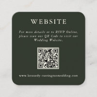 Gabinete de site de código de QR verde mínimo