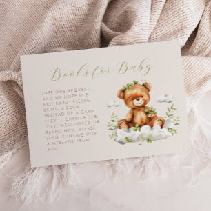 Cartão De Informações Gado de Urso Justo e Verde Livros para Bebê