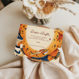 Cartão De Informações Game Day Vintage Basketball Baby Diapper Raffle