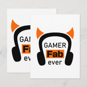 Cartão De Informações gamer fab-ever