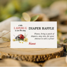 Cartão De Informações Garden Daisy Little Ladybug Baby Shower Diaper