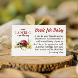 Cartão De Informações Garden Daisy Little Ladybug Book For Baby Shower