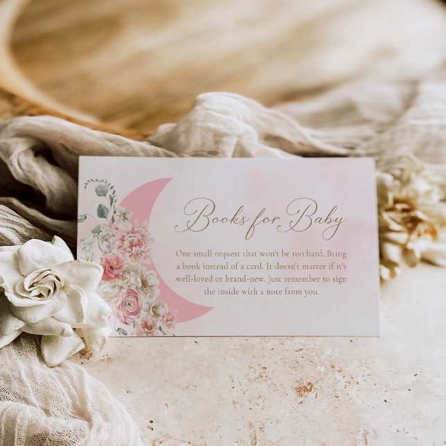 Cartão De Informações Garota Rosa Lua Livros para Bebê (Criador carregado)