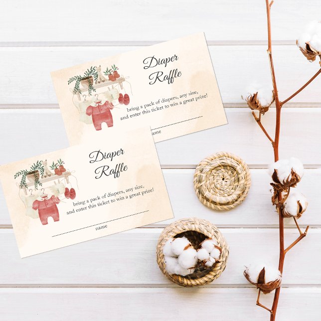 Cartão De Informações Garotinha Doce Roupa Fralda Raffle (Criador carregado)