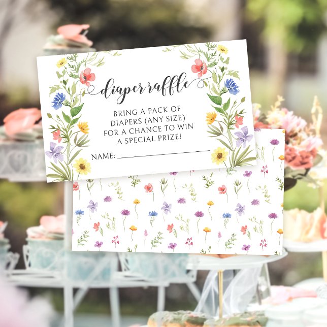 Cartão De Informações Garra-chá de fralda de flor selvagem (Criador carregado)