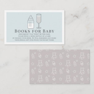 Cartão De Informações Garrafa de Champanhe Sip & See Livros para Bebê
