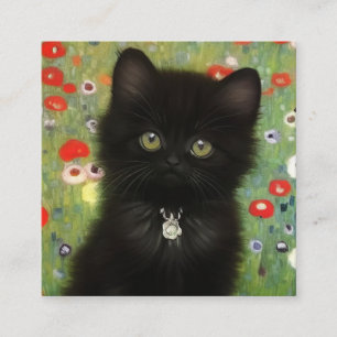 Cartão De Informações Gatinho Gustav Klimt