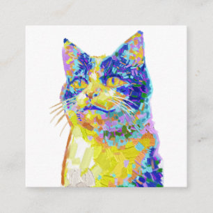 Cartão De Informações Gato à luz do sol